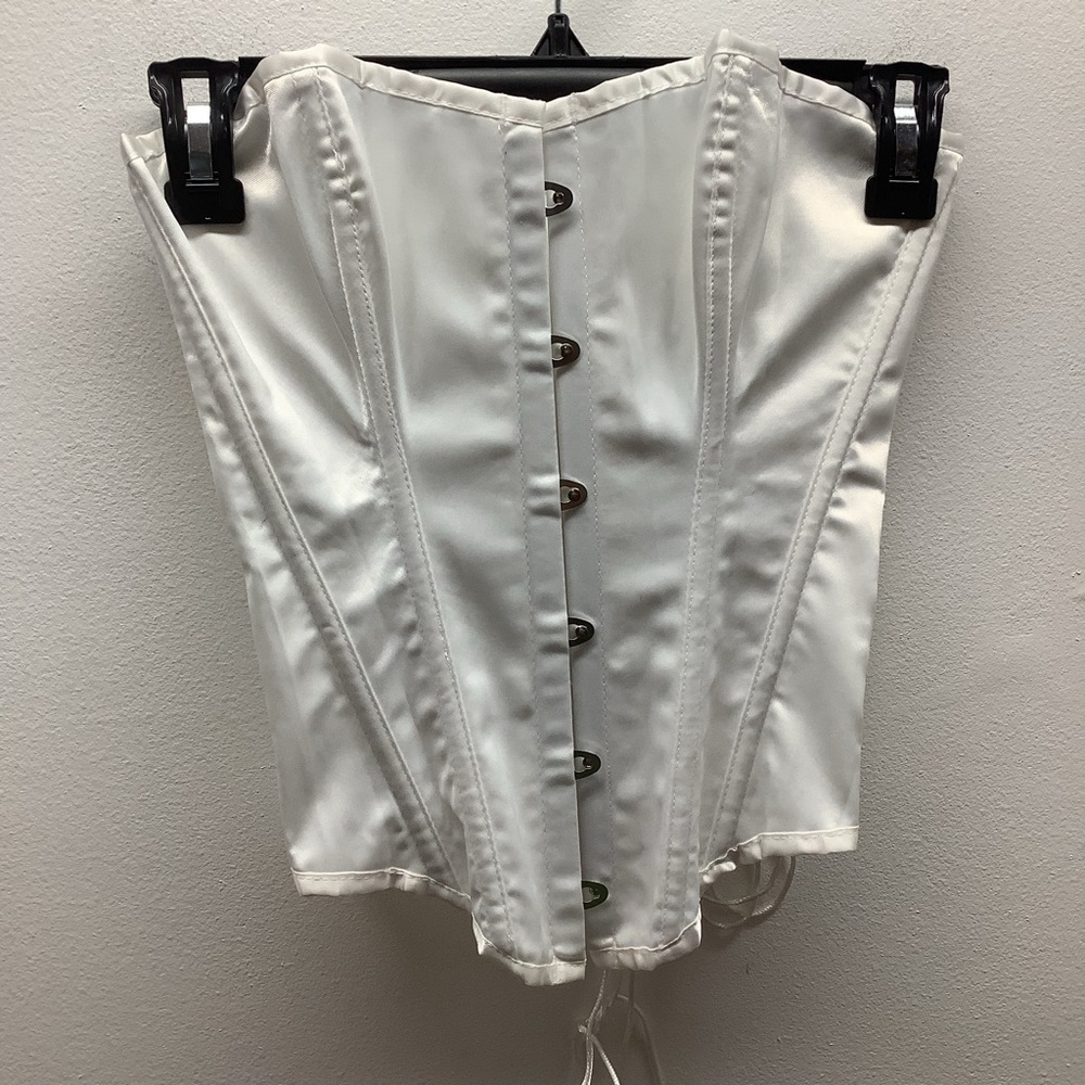 Vintage White Size Small Corset Top. Has a Sticker Marking On Back